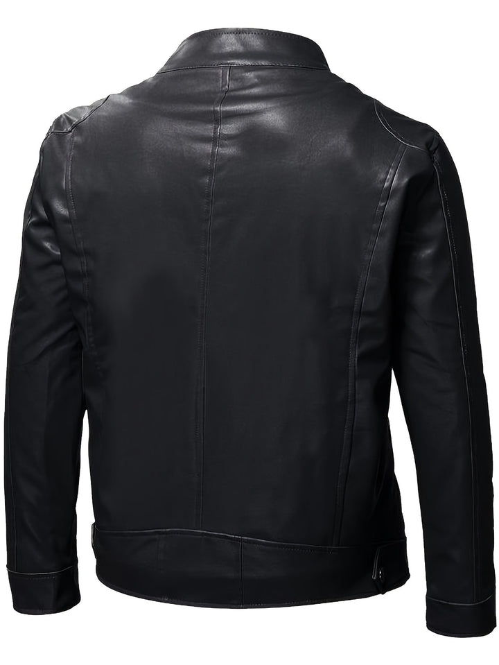 Ethan | Sleek Stand-Collar Moto Jacket