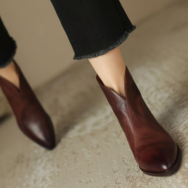 Elise | Low-Heel Luxury Ankle Boots