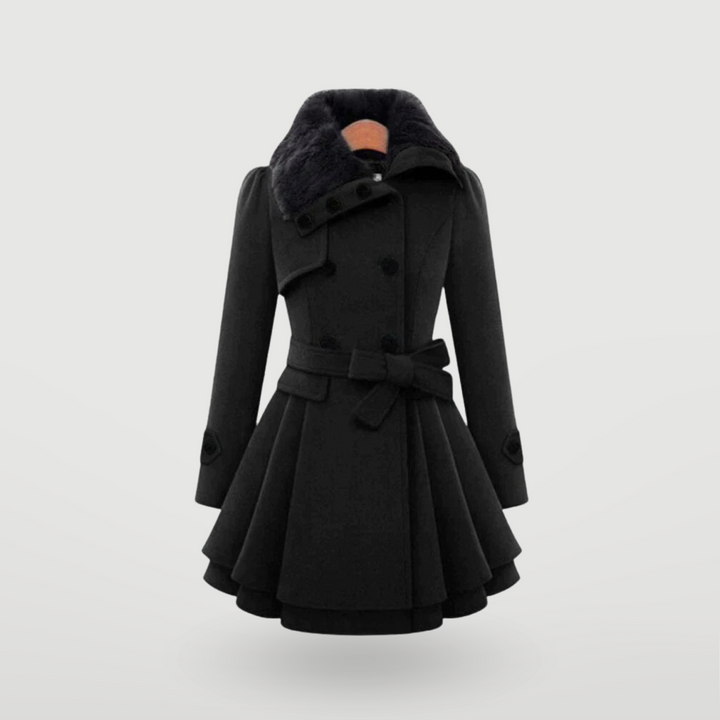 Vivienne | Sculpted Belted Flare Coat