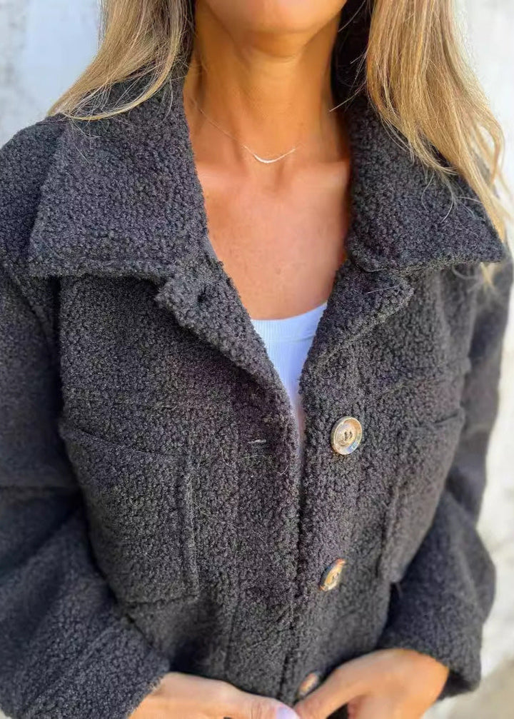 Ella | Soft Button-Up Fleece Jacket