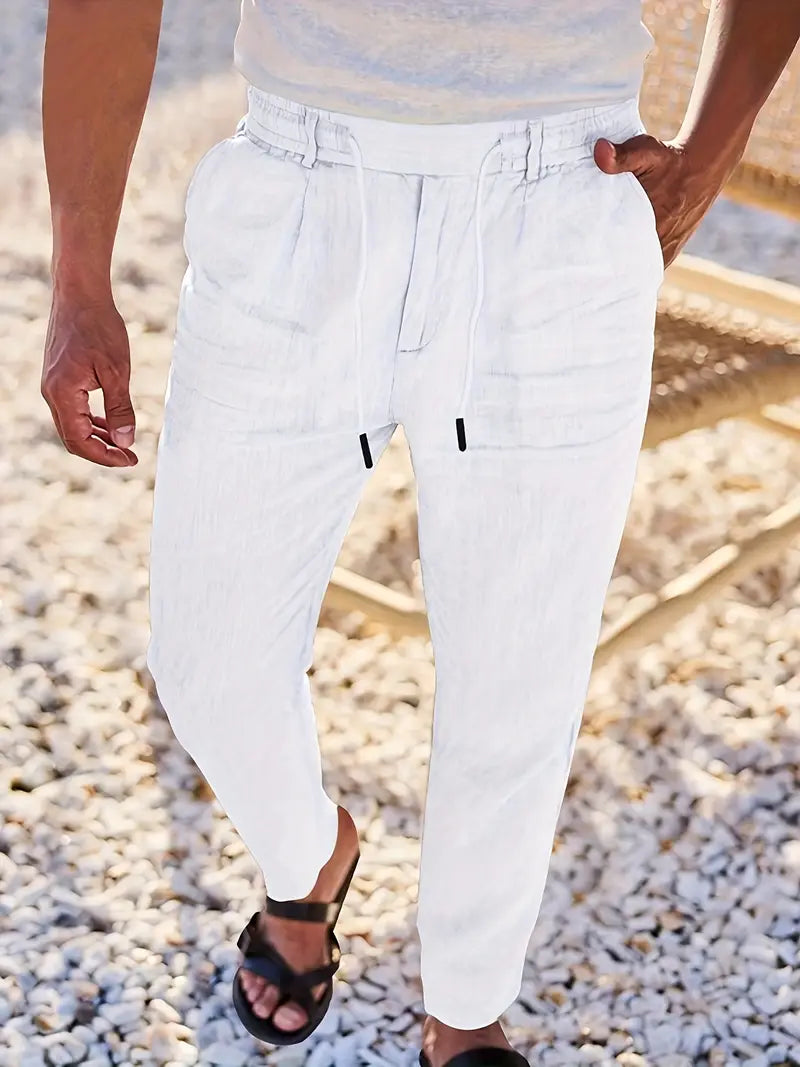 Evan | Easy Drawstring Tapered Fit Pants