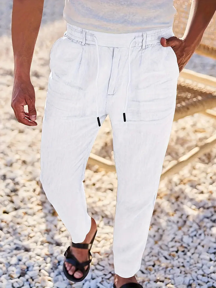 Evan | Easy Drawstring Tapered Fit Pants