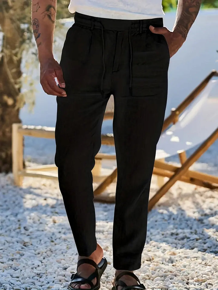 Evan | Easy Drawstring Tapered Fit Pants