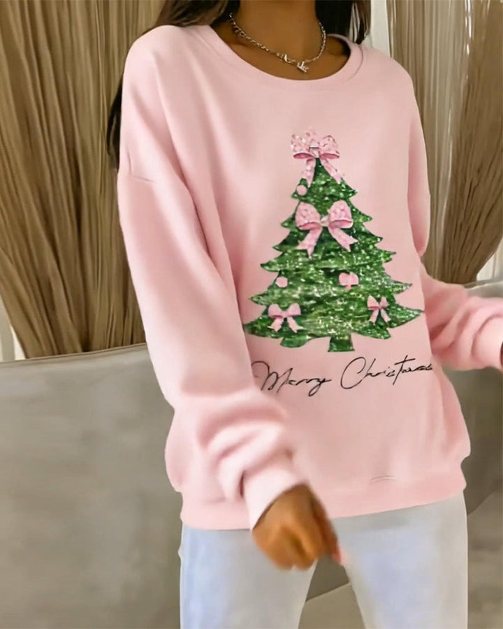 Tessa | Festive Round-Neck Christmas Tree Sweatshirt