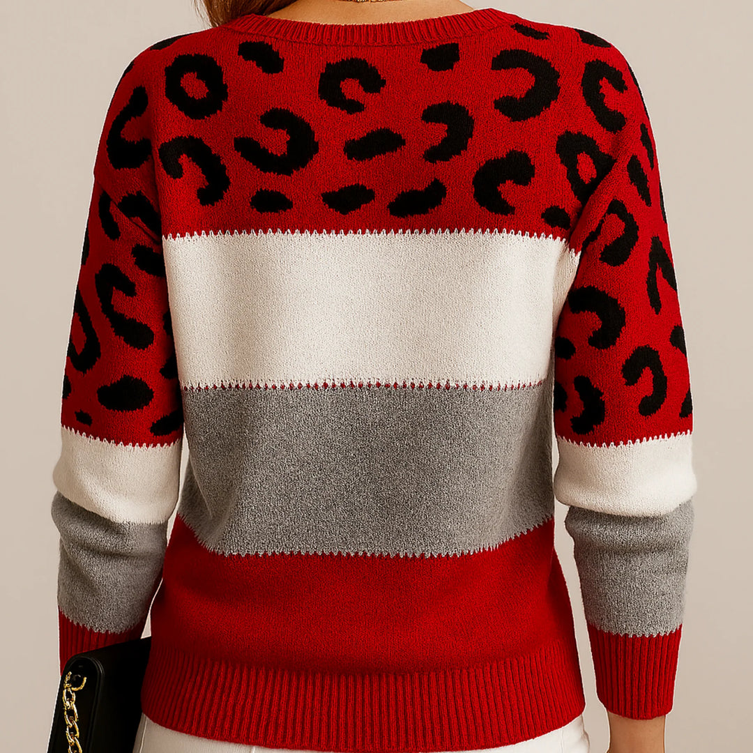 Charlene | Elegant Leopard Print Sweater
