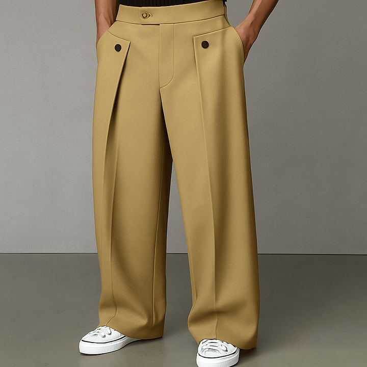 Daniel | Relaxed Wide-Leg Tailored Trousers