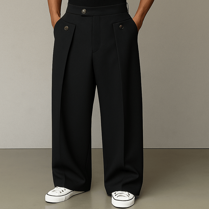 Daniel | Relaxed Wide-Leg Tailored Trousers