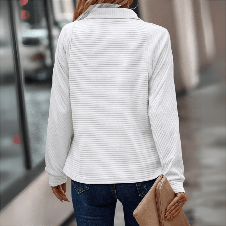 Mara | Textured Half-Zip Everyday Sweater