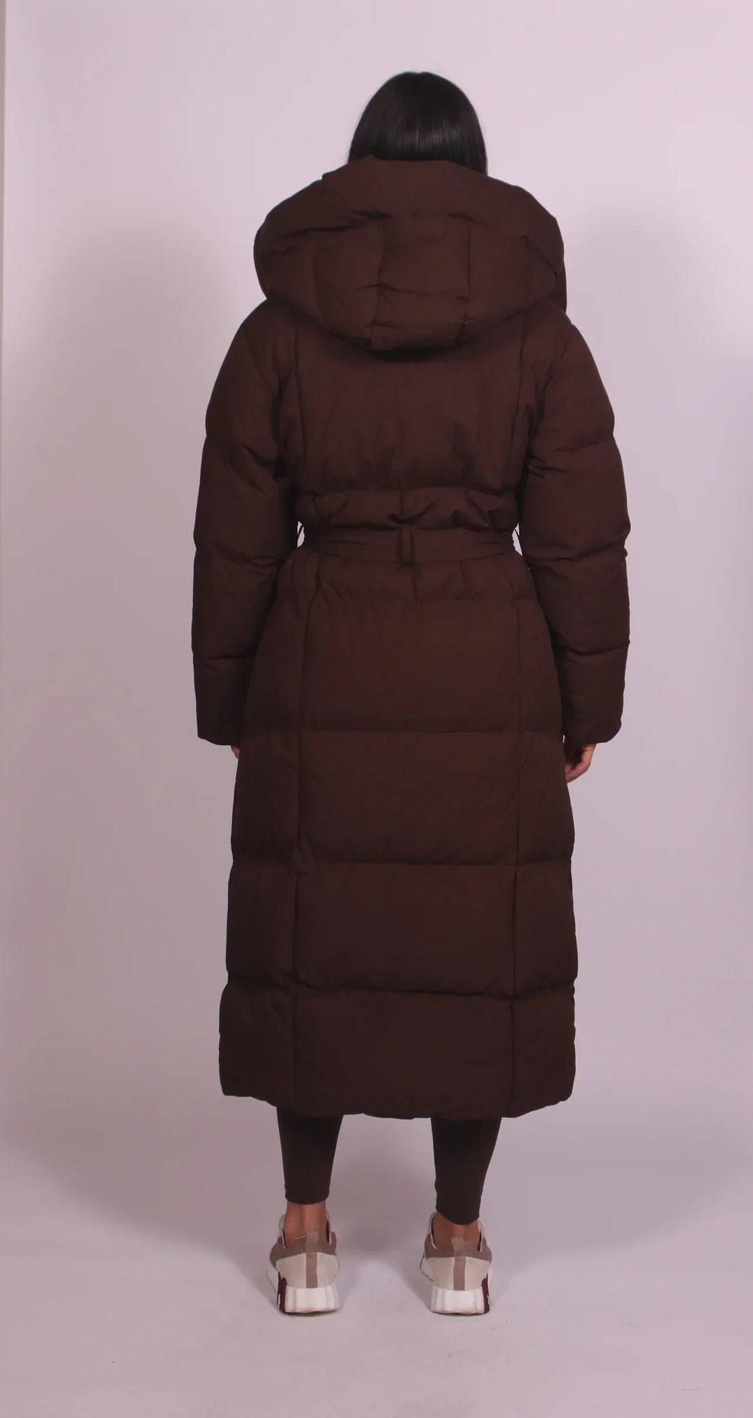 Vivian | Elegant Long Belted Puffer Coat