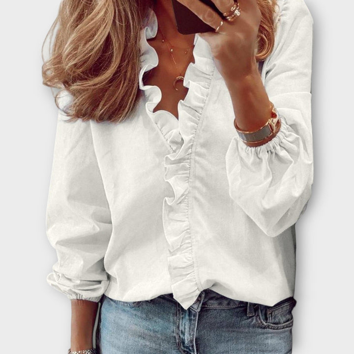 Cleo | Soft Ruffled Everyday Blouse