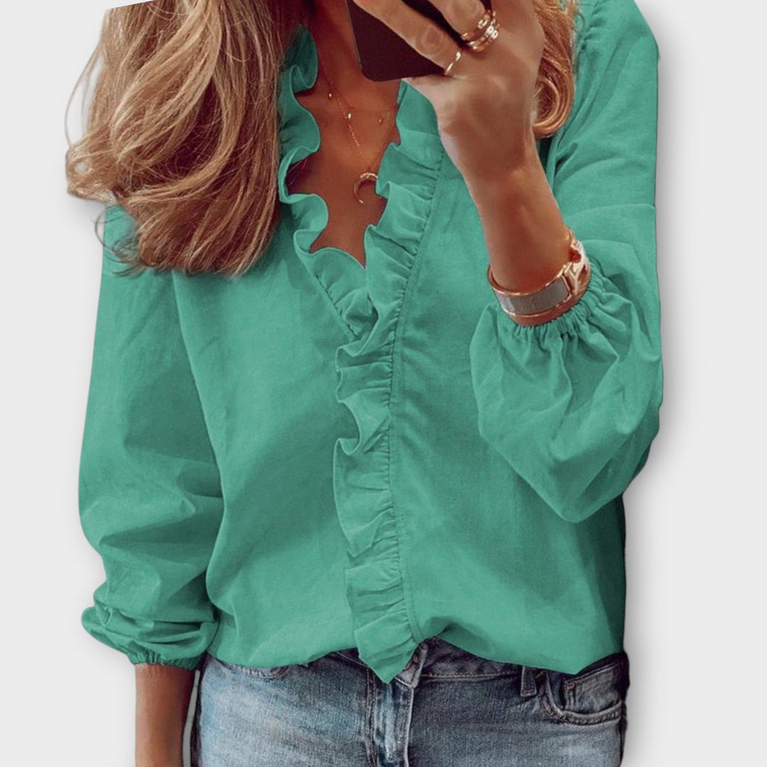 Cleo | Soft Ruffled Everyday Blouse