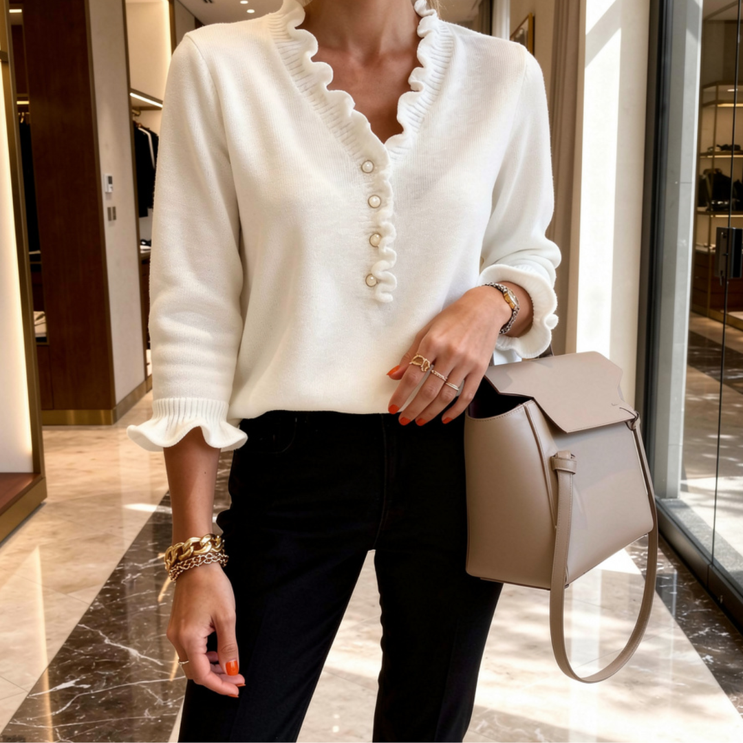 Claire | Elegant Button-Detail Blouse