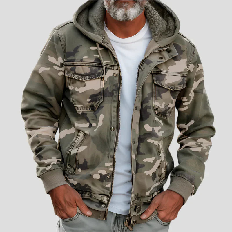 Beckett | Rugged Camo Hooded Utility Jacket