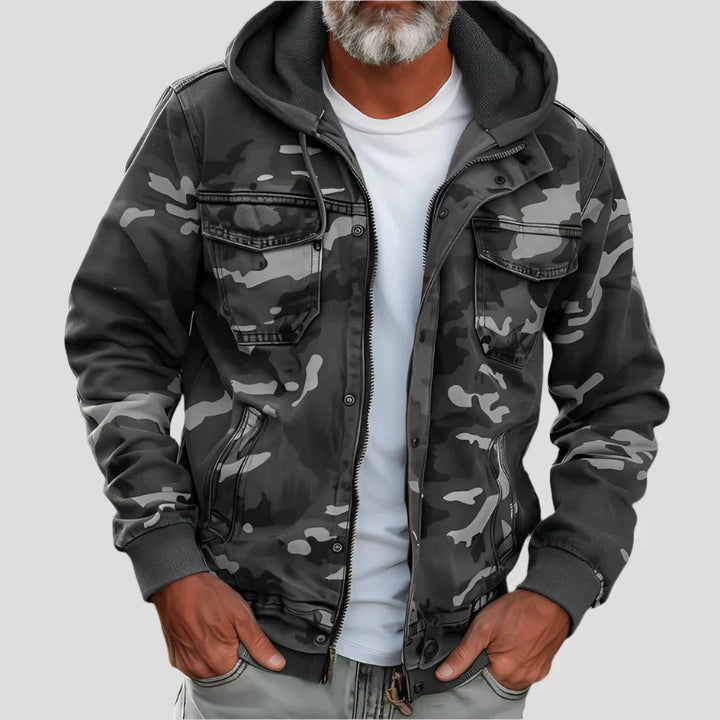 Beckett | Rugged Camo Hooded Utility Jacket