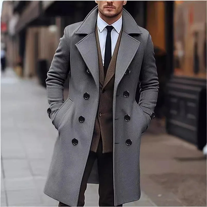 Caleb | Classic Double-Breasted Overcoat