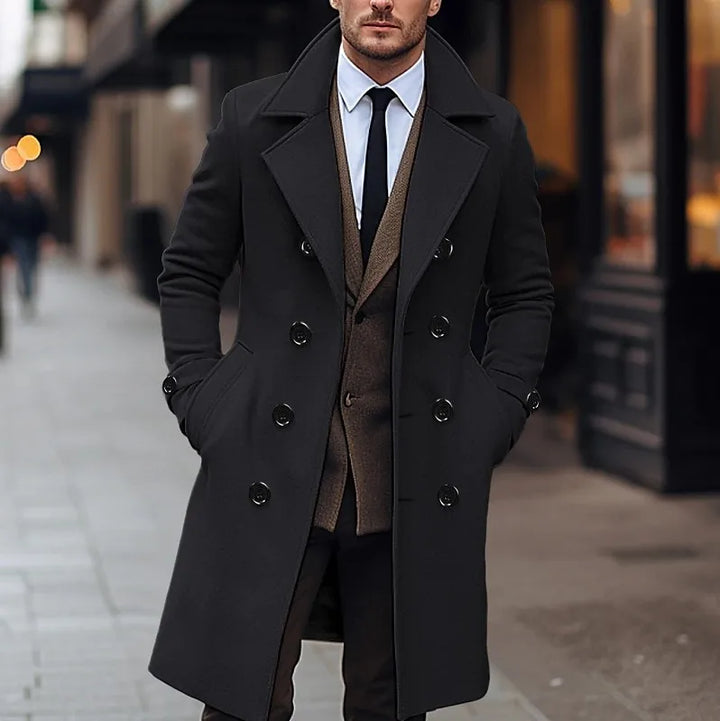 Caleb | Classic Double-Breasted Overcoat