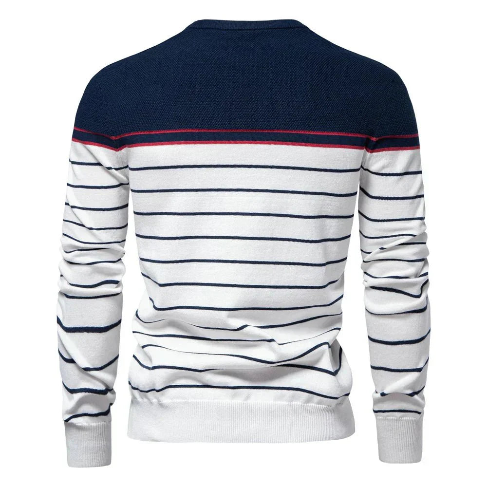 Nathan | Refined Striped Knit Pullover