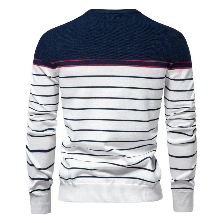 Nathan | Refined Striped Knit Pullover