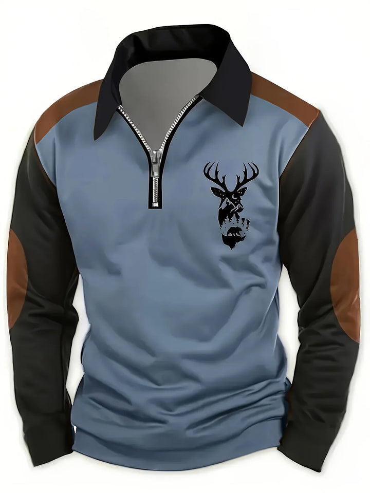 Arden | Classic Deer Quarter-Zip Pullover