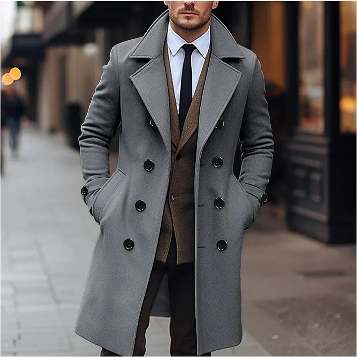 Caleb | Classic Double-Breasted Overcoat