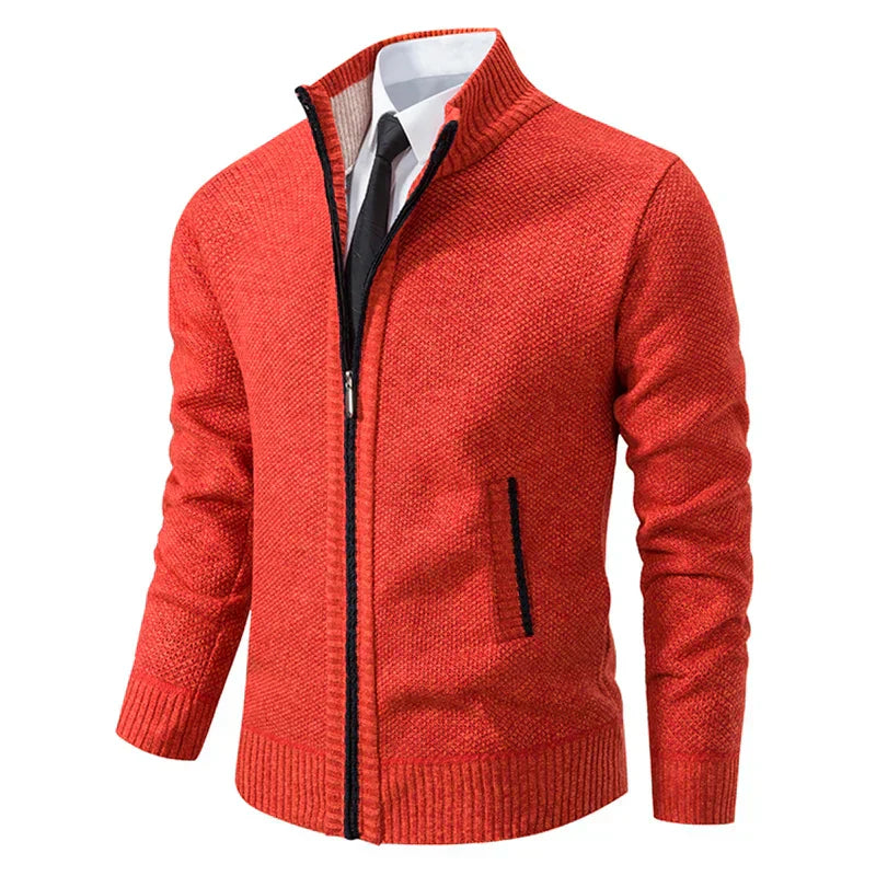 Harrison | Refined Zip-Front Textured Style Cardigan