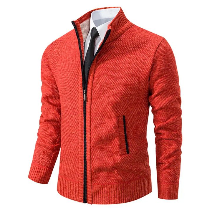 Harrison | Refined Zip-Front Textured Style Cardigan