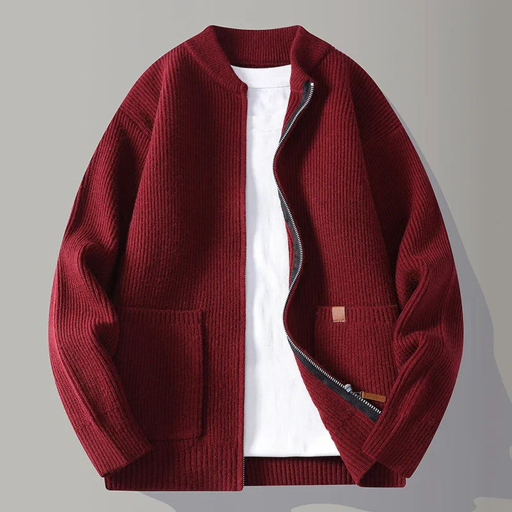 Oliver | Ribbed Knit Zip Jacket