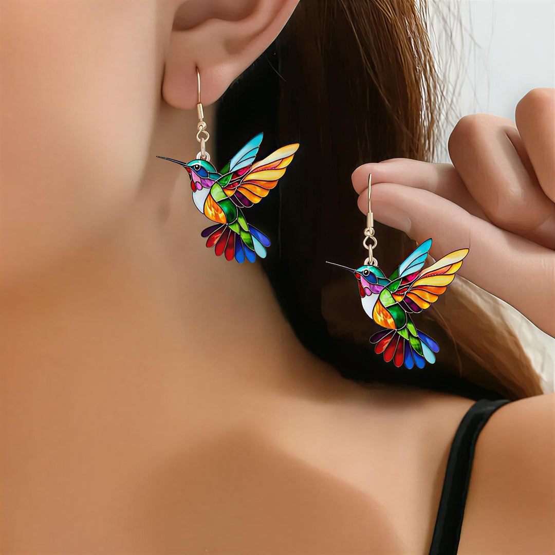Lana | Colorful Hummingbird Earrings