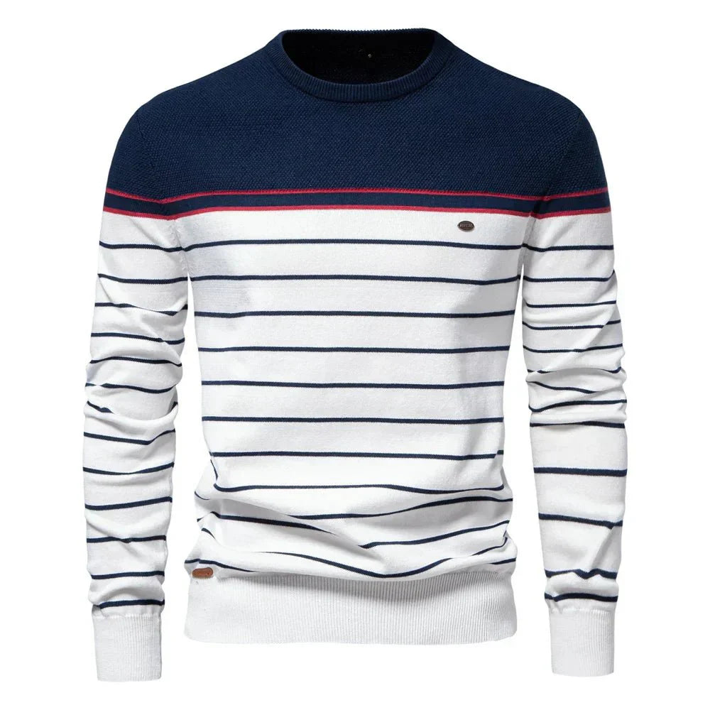 Nathan | Refined Striped Knit Pullover