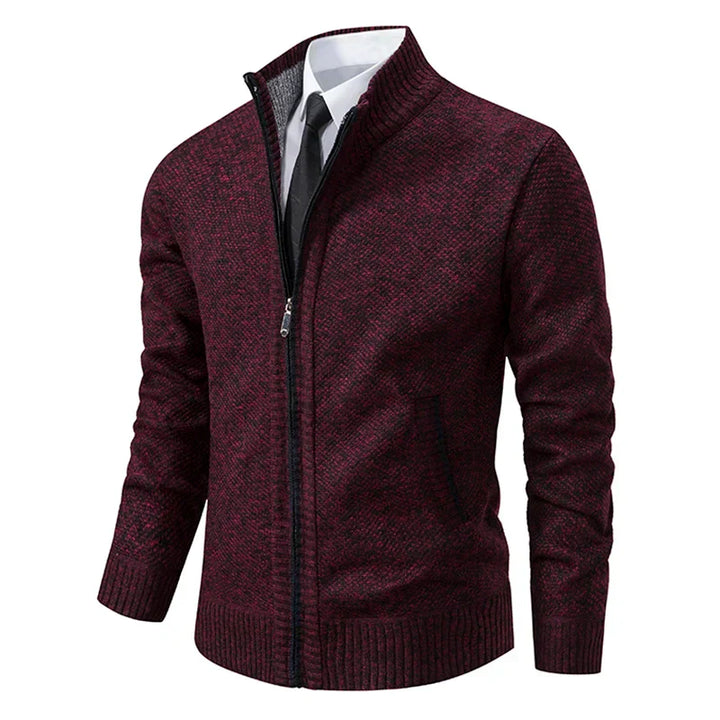 Harrison | Refined Zip-Front Textured Style Cardigan