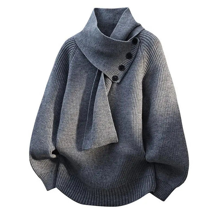 Lydia | Elegant Scarf-Neck Knit Sweater