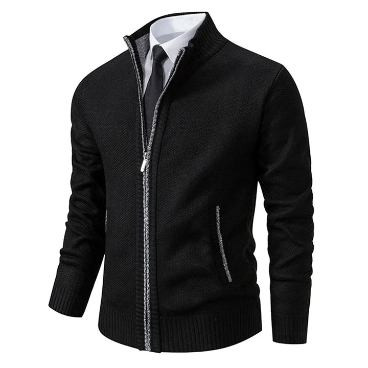 Harrison | Refined Zip-Front Textured Style Cardigan