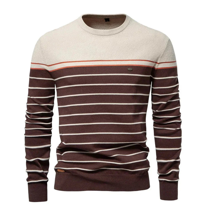 Nathan | Refined Striped Knit Pullover