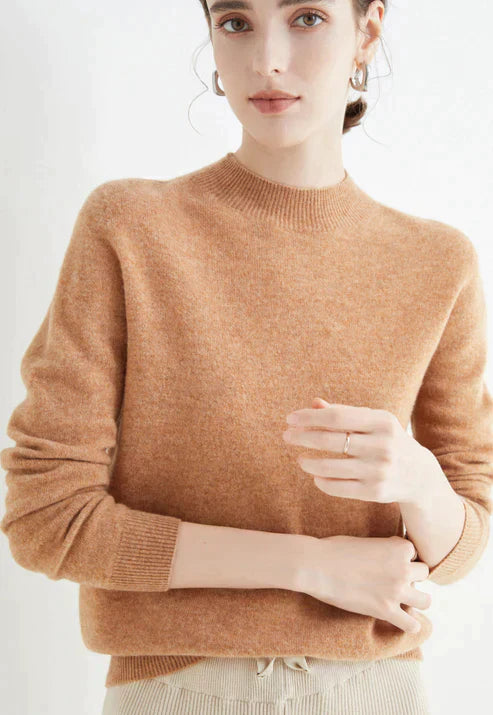 Aurelia | Soft-Touch High-Neck Classic Style Sweater