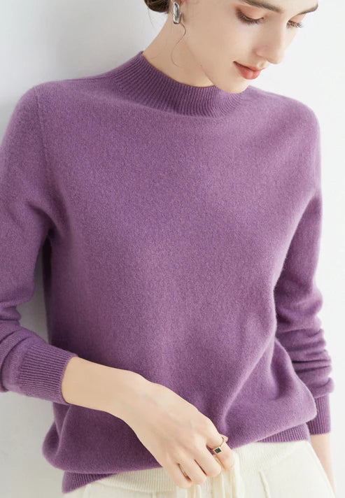 Aurelia | Soft-Touch High-Neck Classic Style Sweater