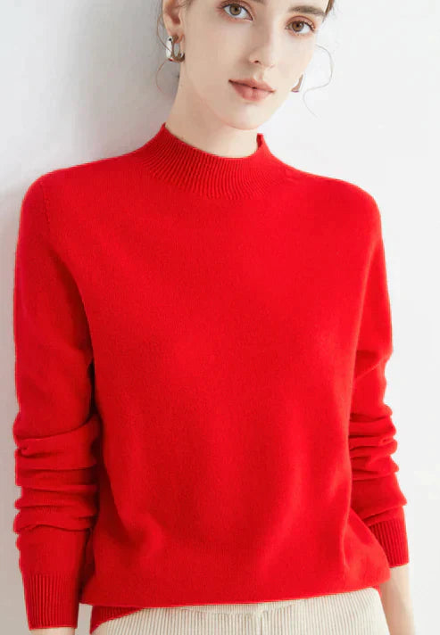 Aurelia | Soft-Touch High-Neck Classic Style Sweater