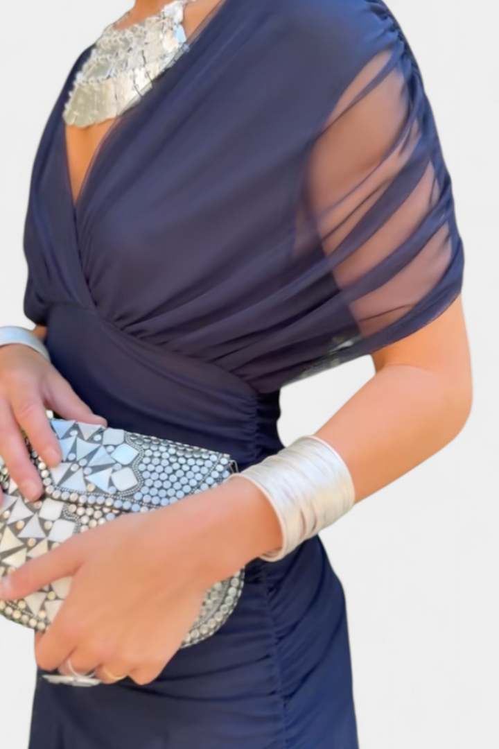 Alondra | Elegant Floral V-Neck Flow Dress