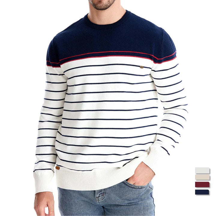Nathan | Refined Striped Knit Pullover