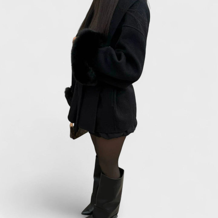 Isabelle | Luxury Warm Coat with Fur Details
