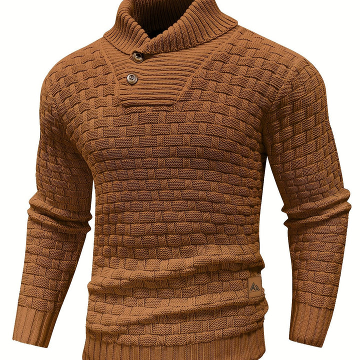 Hunter | Textured Button-Neck Sweater