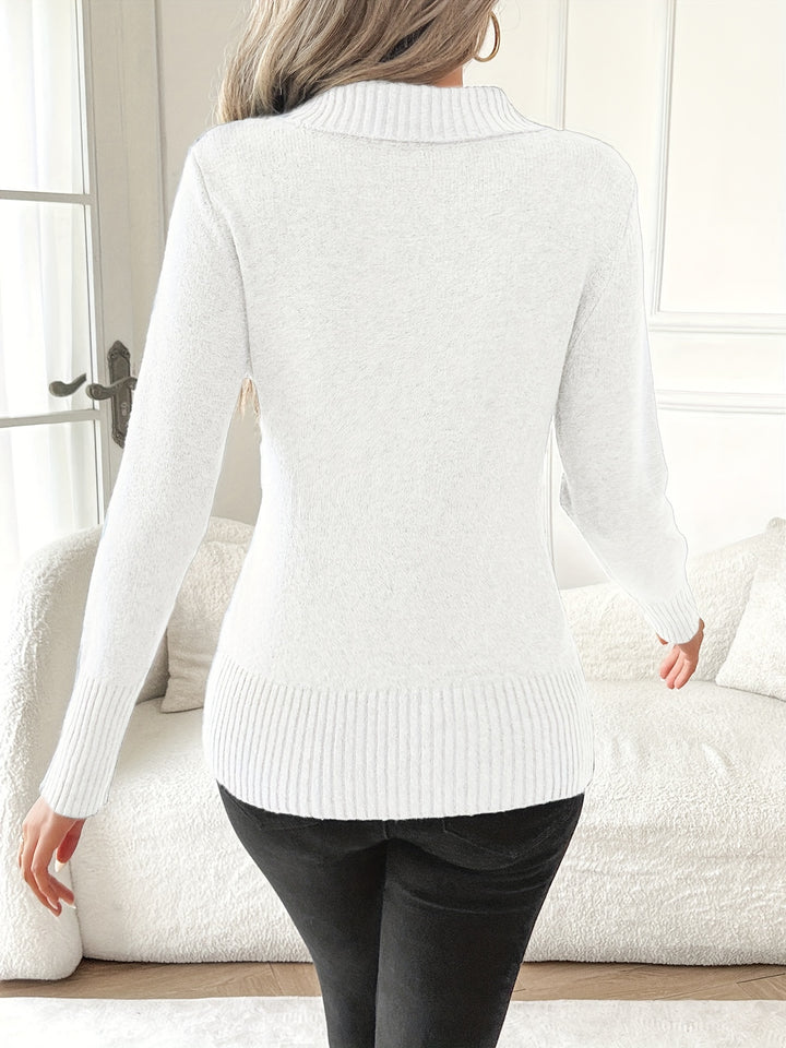 Elena | Elegant Wrap-Front Knit Top
