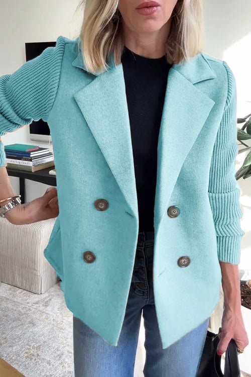 Alina | Elegant Knit-Sleeve Blazer