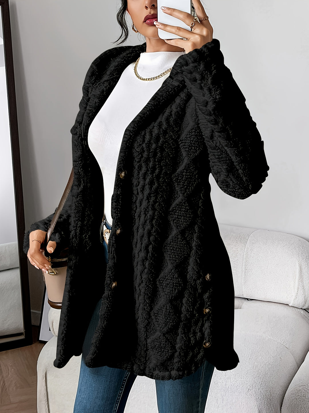 Aubrey | Cozy Hooded Knit Cardigan