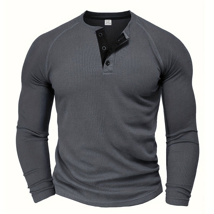 Connor | Classic Button-Neck Long Sleeve Tee