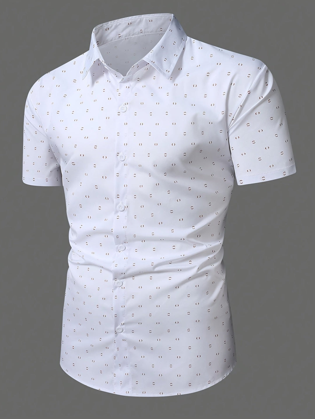 Elias | Modern Printed Short-Sleeve Button Shirt