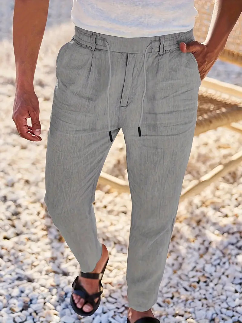 Evan | Easy Drawstring Tapered Fit Pants