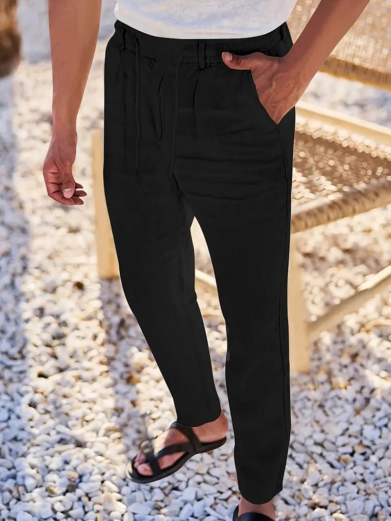 Evan | Easy Drawstring Tapered Fit Pants