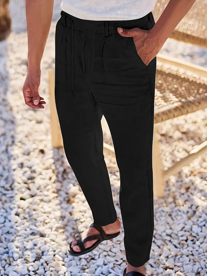 Evan | Easy Drawstring Tapered Fit Pants