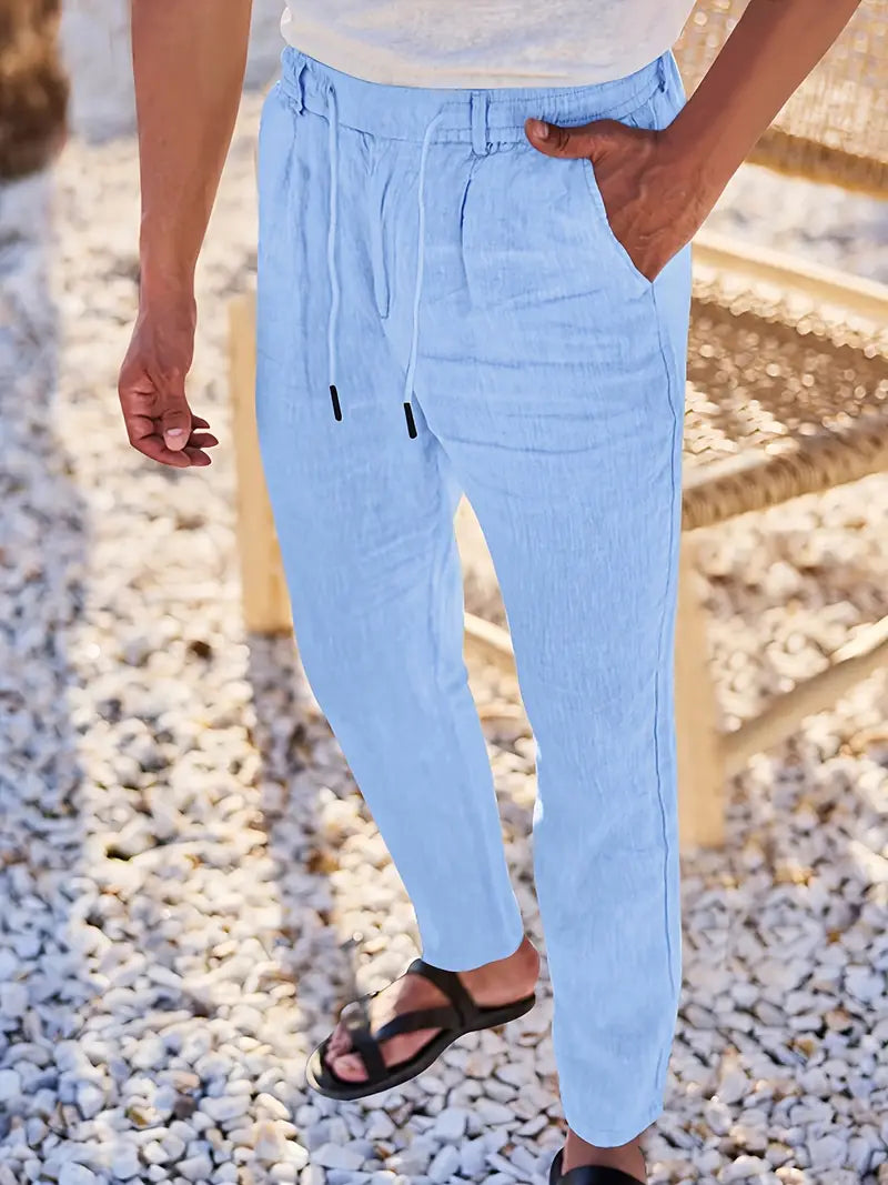 Evan | Easy Drawstring Tapered Fit Pants