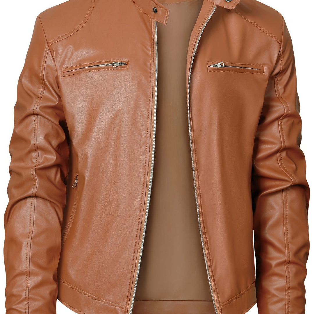 Ethan | Sleek Stand-Collar Moto Jacket